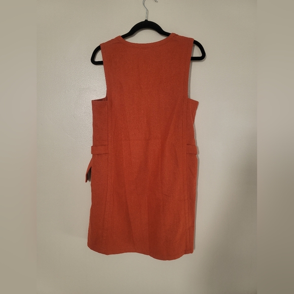 Kate Spade Saturday V Neck Bilateral Bows Size S 45% Wool Red Boho Dress - Picture 10 of 10